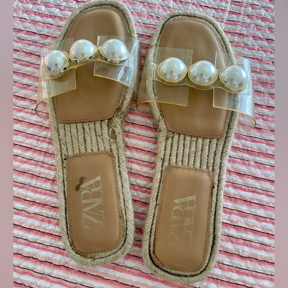 Zara pearl sandals